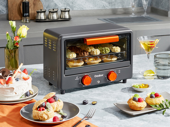 Small Portable Oven Electric, Home Electric Oven, Grey Electric Oven